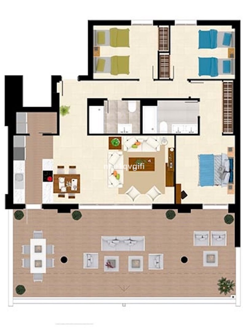 3 Bed Ground Floor Apartment in Benahavís