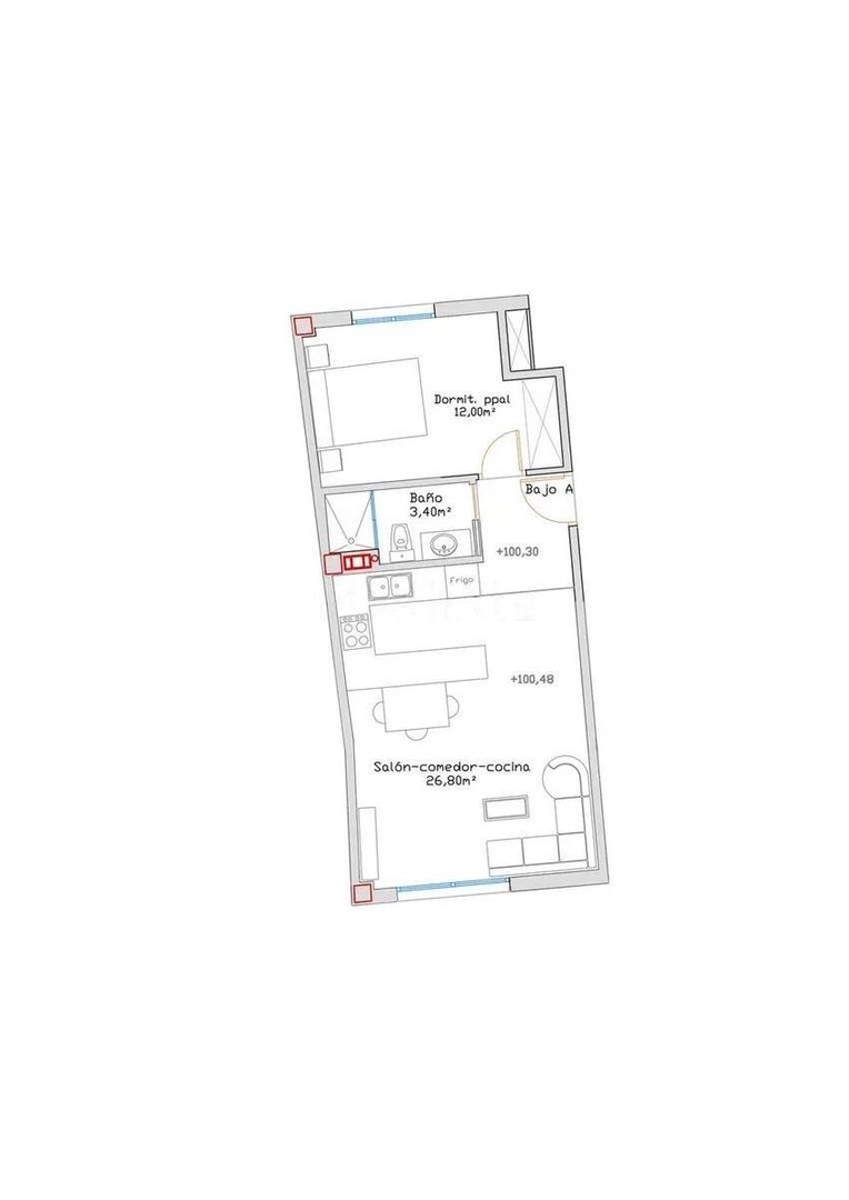 1 Bed Ground Floor Apartment in Málaga