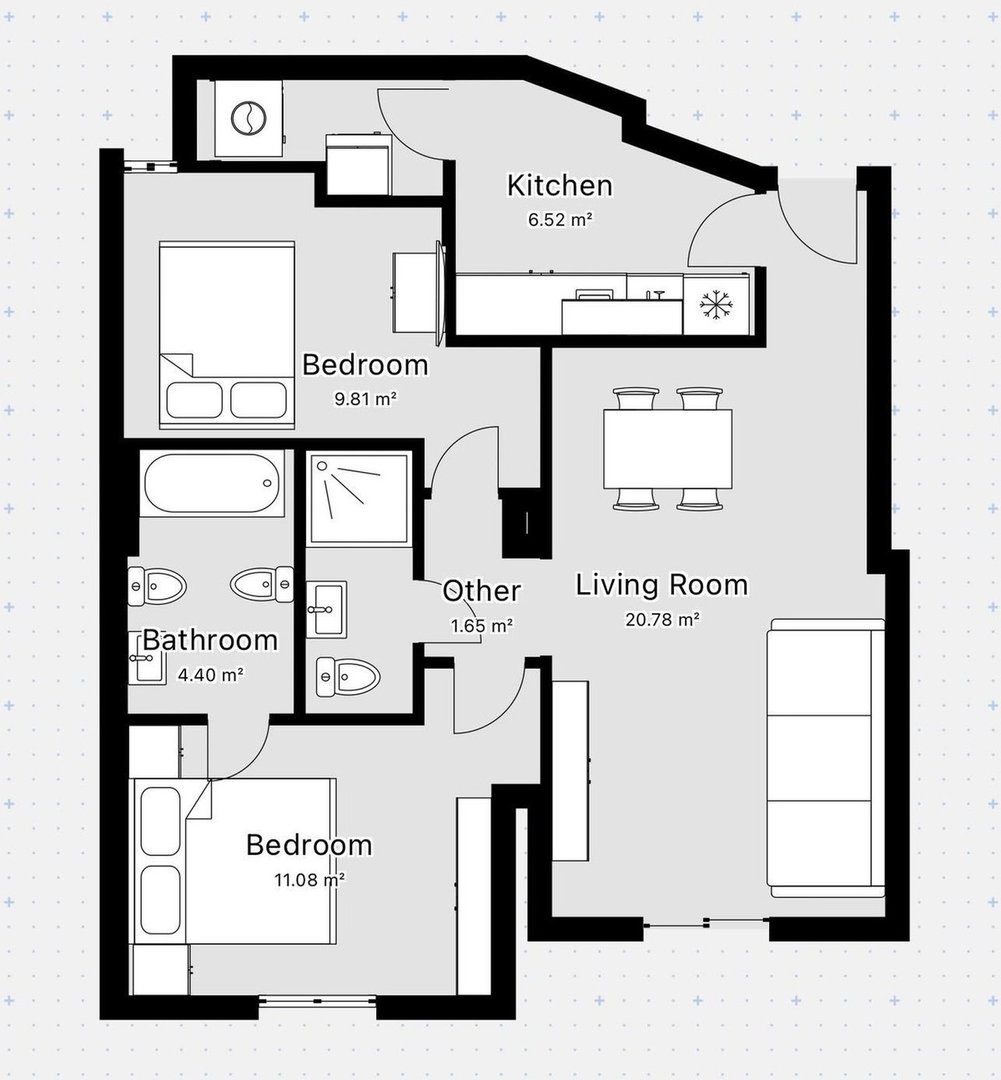 2 Bed Middle Floor Apartment in Guaro