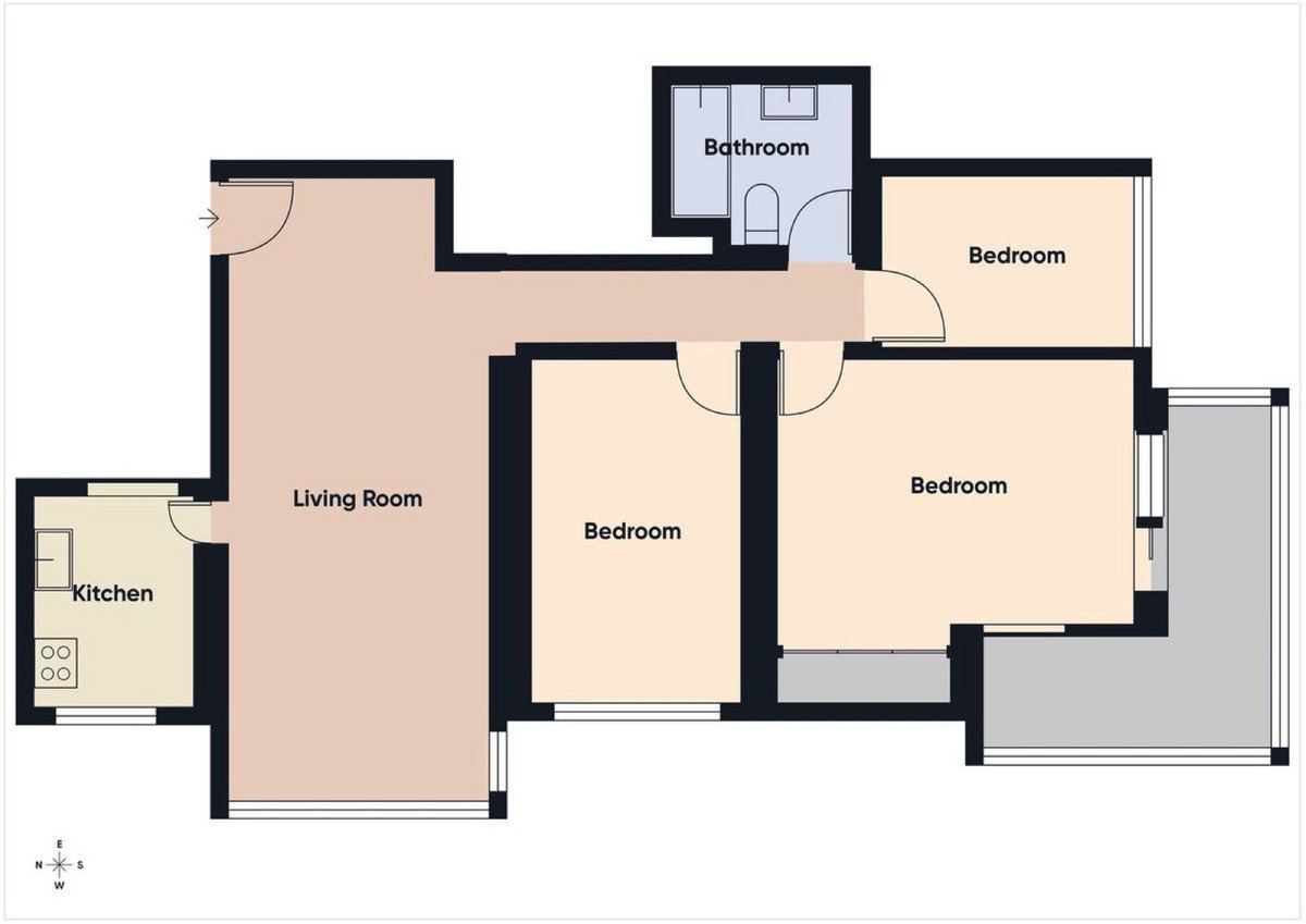 3 Bed Middle Floor Apartment in Cancelada