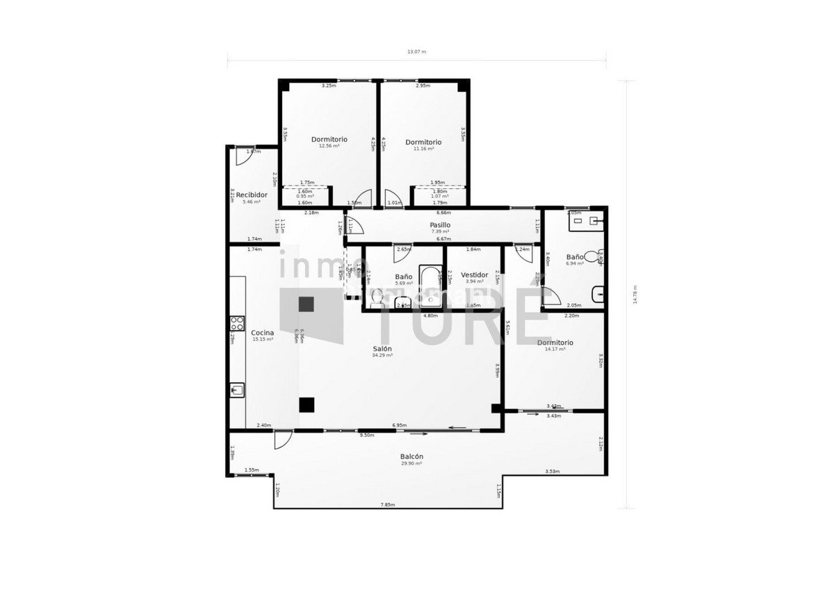 3 Bed Middle Floor Apartment in Rincón de la Victoria