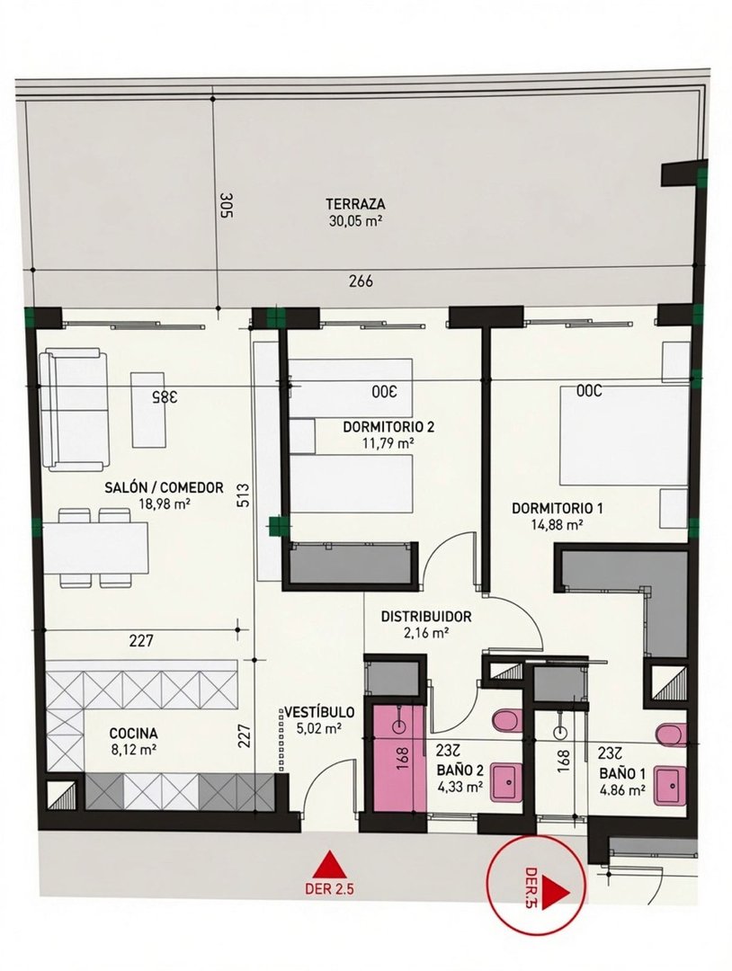 2 Bed Middle Floor Apartment in San Pedro de Alcántara