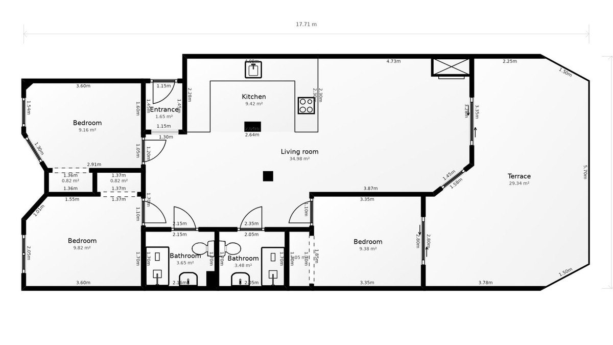 3 Bed Middle Floor Apartment in Calahonda