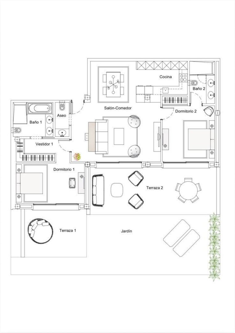 2 Bed Ground Floor Apartment in Los Flamingos