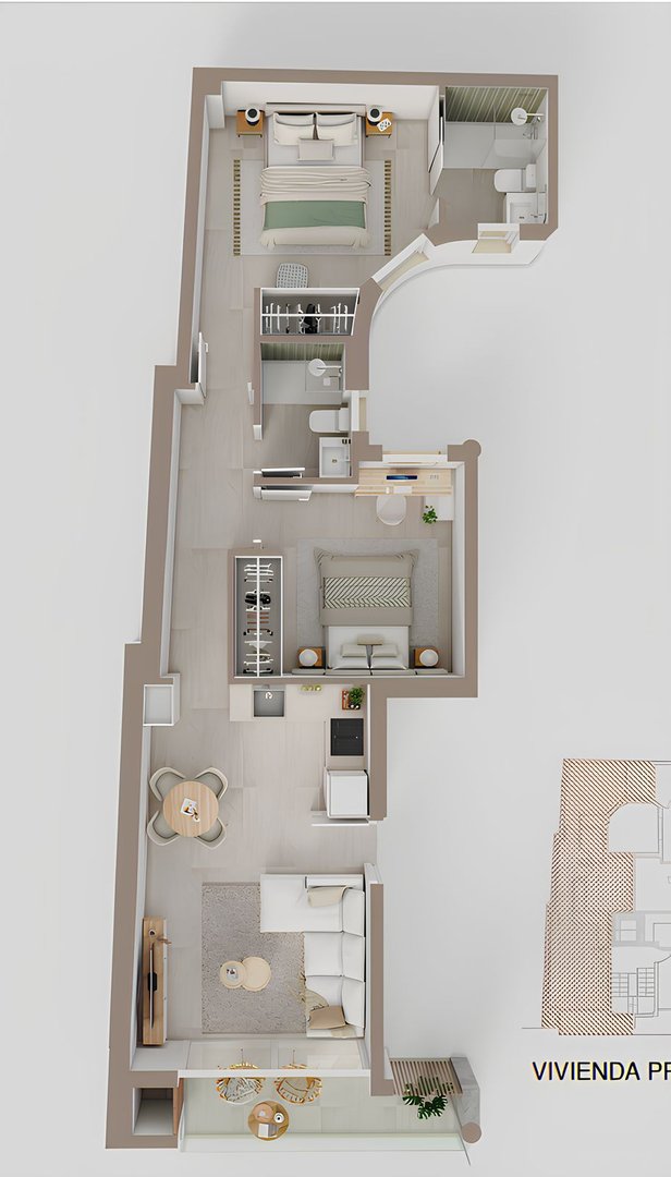 2 Bed Middle Floor Apartment in Fuengirola