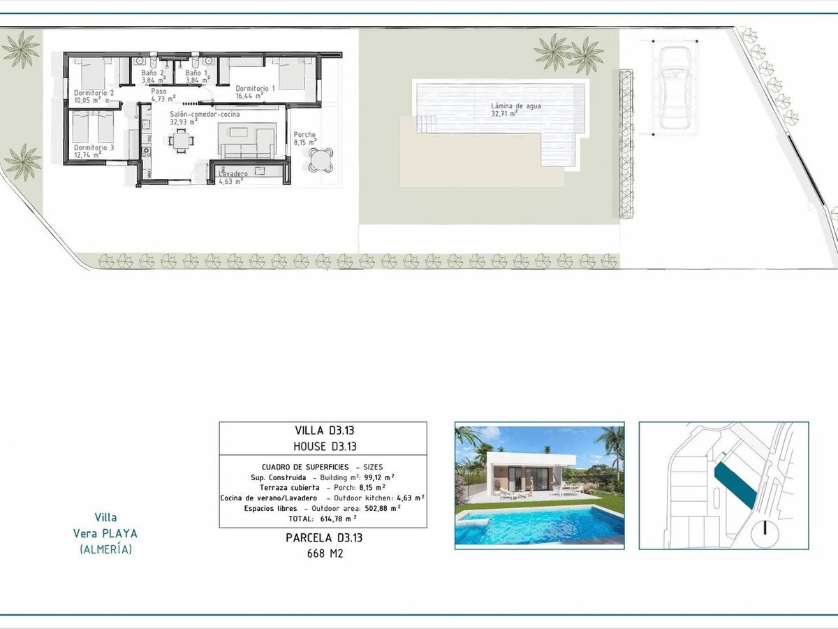 3 Bed Detached Villa in Vera Playa