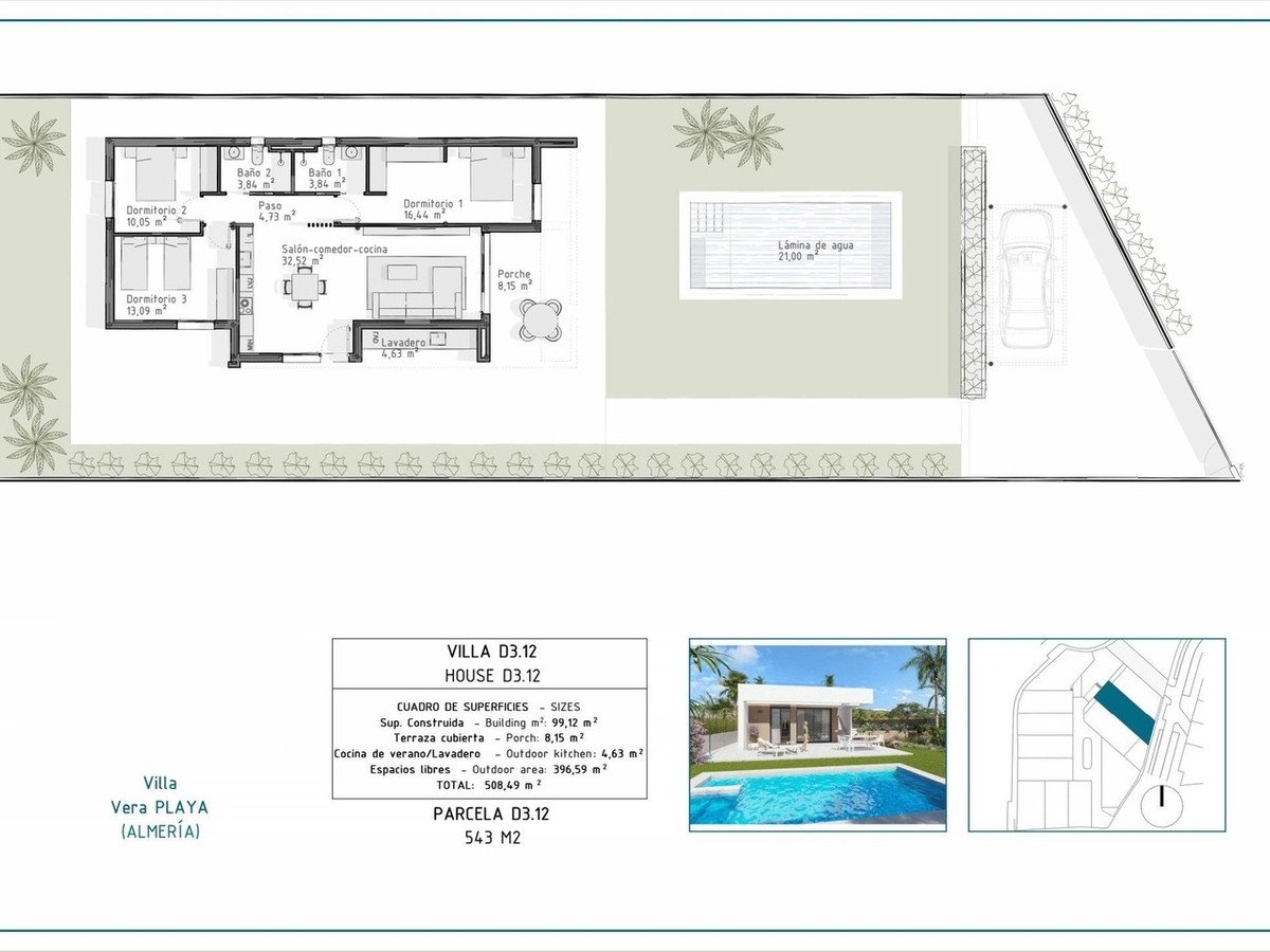 3 Bed Detached Villa in Vera Playa
