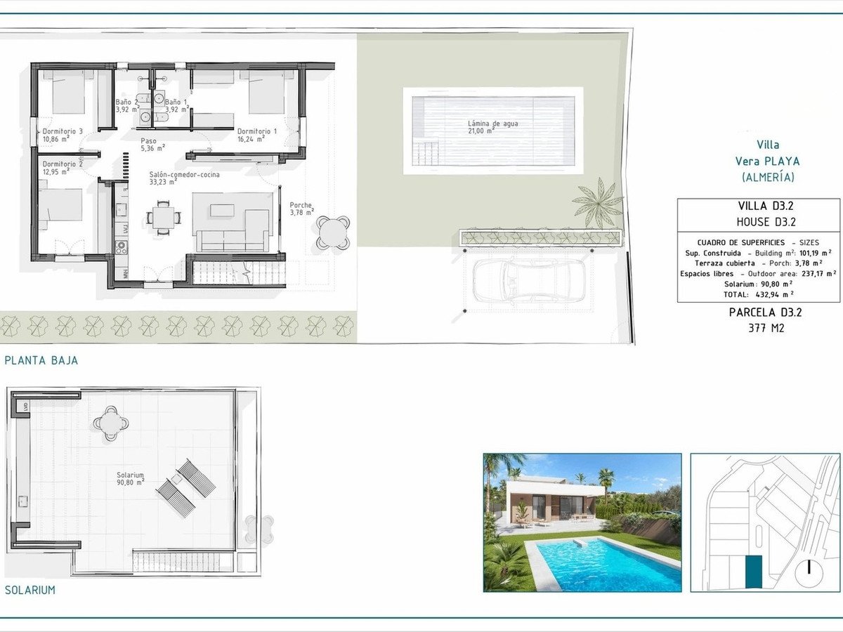 3 Bed Detached Villa in Vera Playa