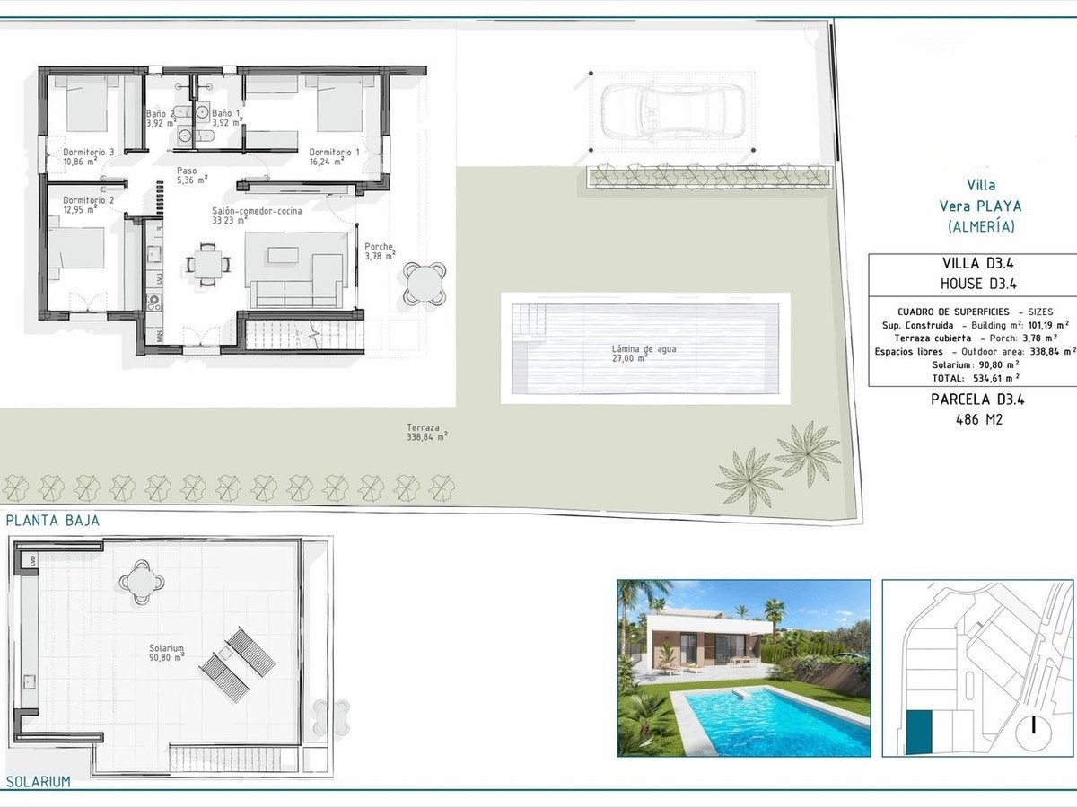 3 Bed Detached Villa in Vera Playa