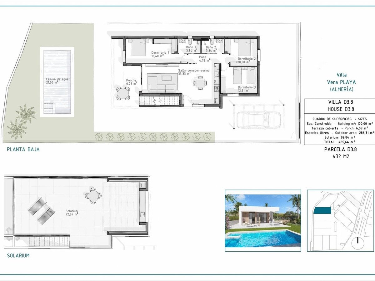 3 Bed Detached Villa in Vera Playa