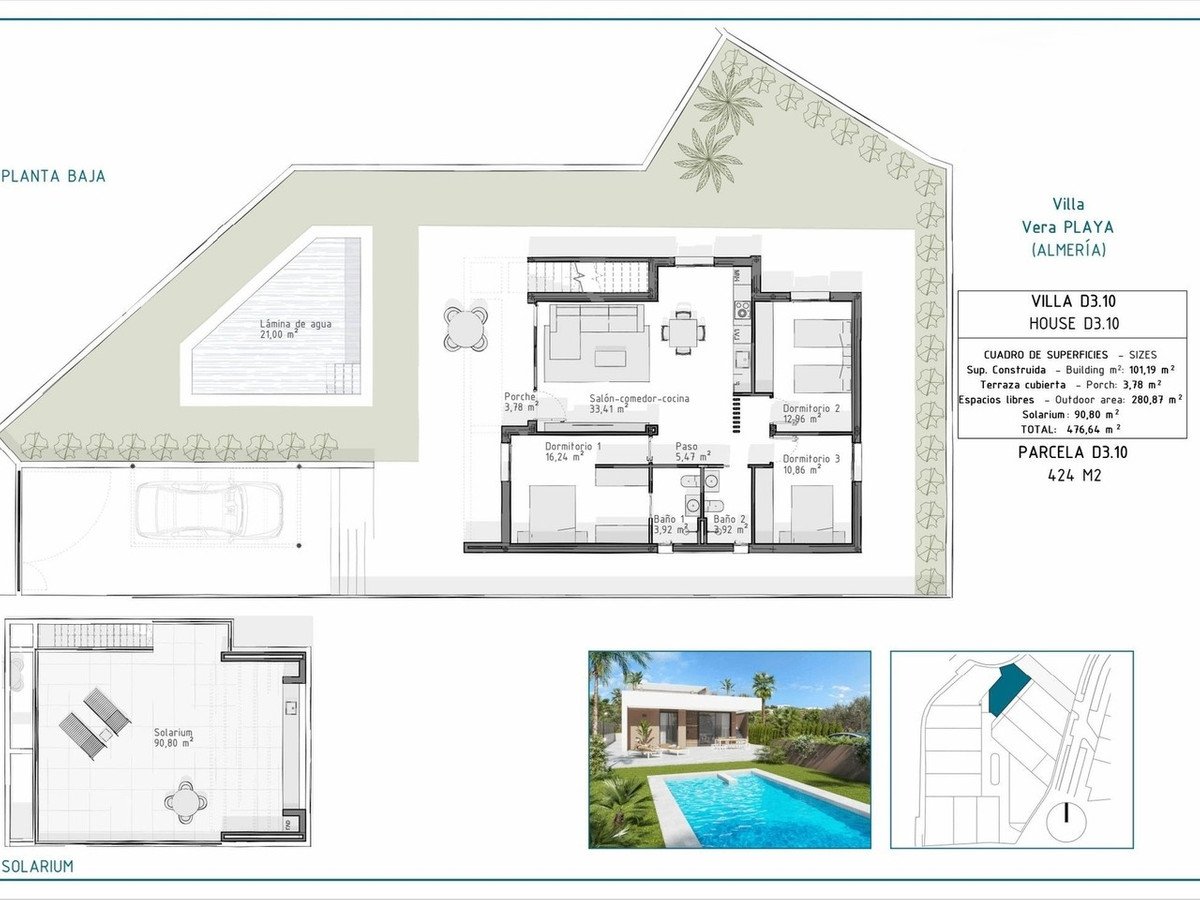 3 Bed Detached Villa in Vera Playa