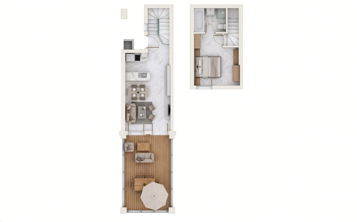 1 Bed Penthouse Duplex in Estepona