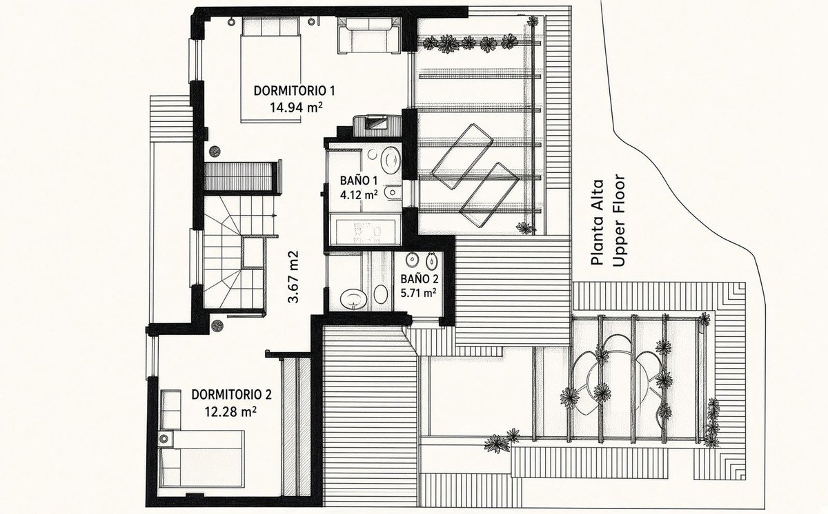 3 Bed Penthouse Duplex in La Duquesa