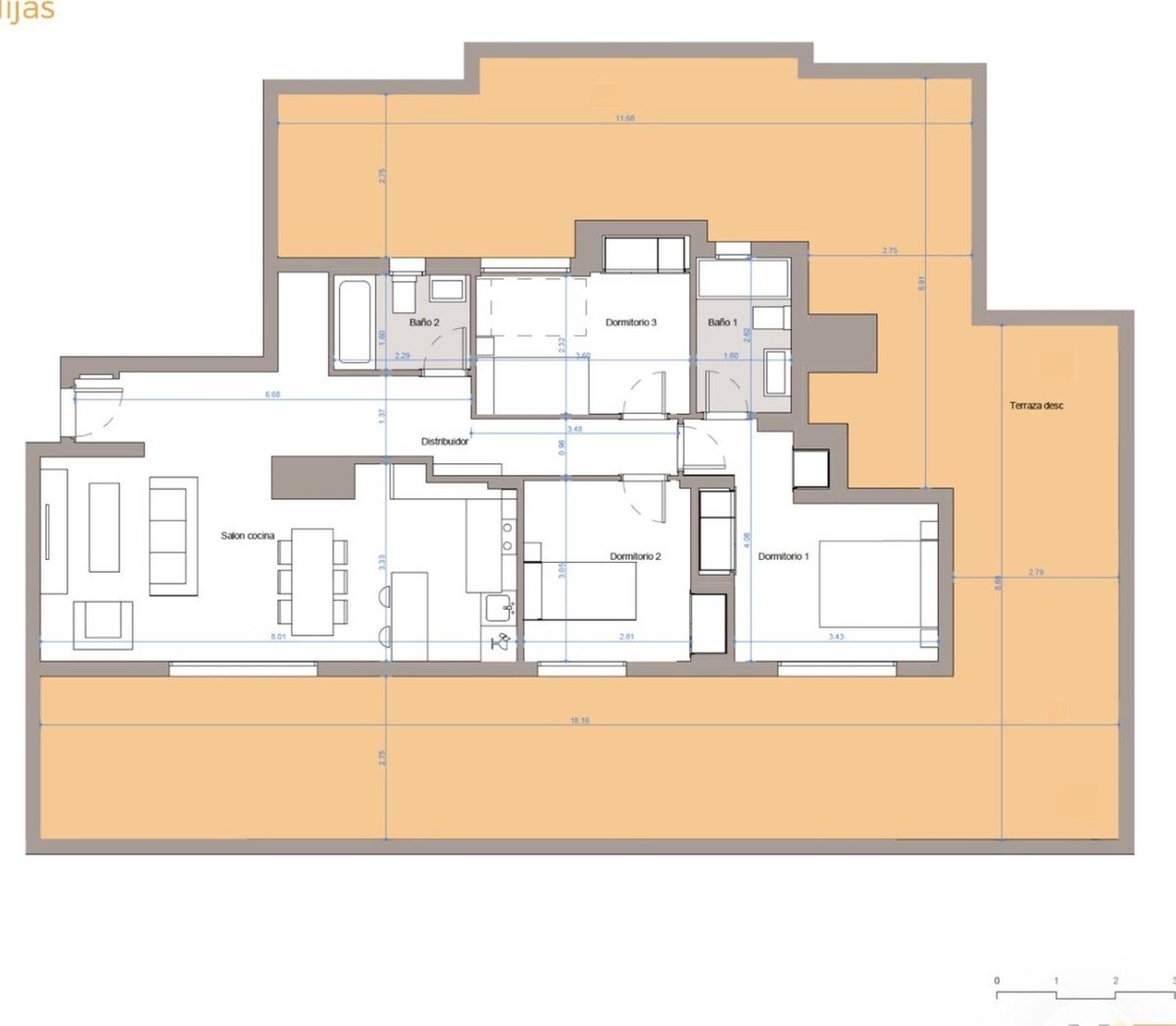 3 Bed Penthouse in El Faro