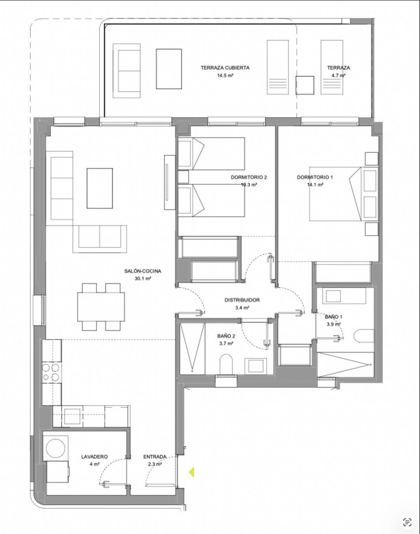 2 Bed Middle Floor Apartment in Calanova Golf