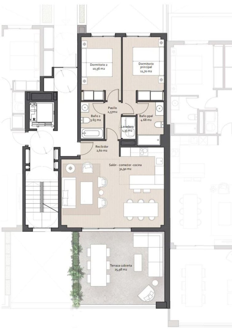 2 Bed Middle Floor Apartment in Benalmadena
