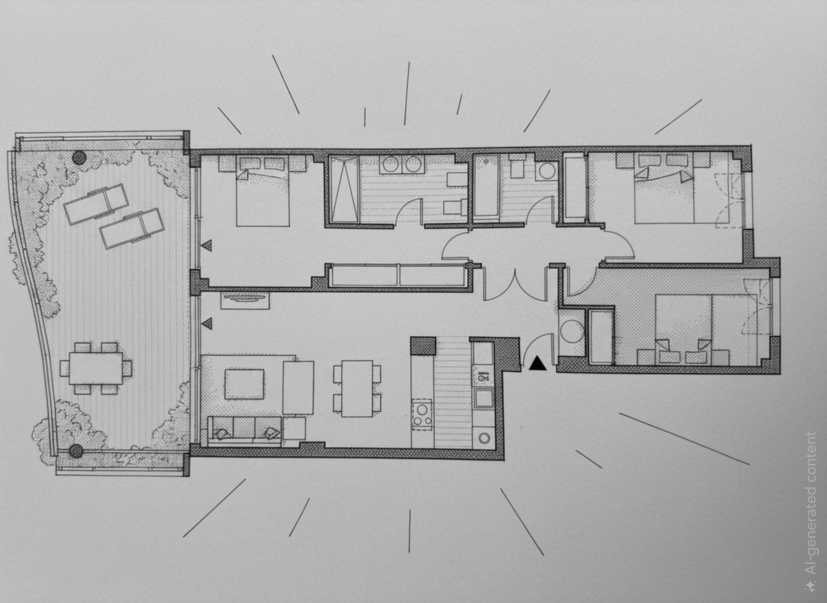 3 Bed Middle Floor Apartment in Higueron