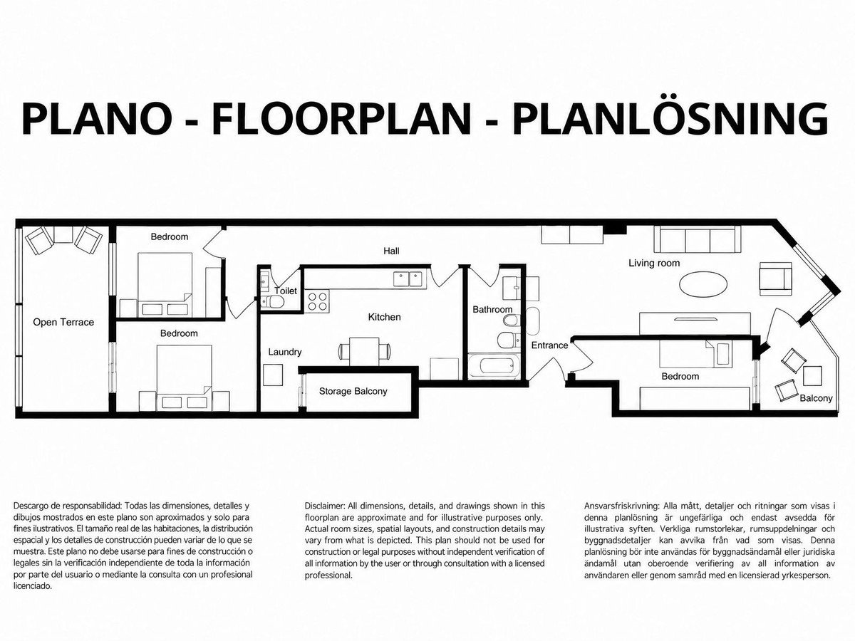 3 Bed Middle Floor Apartment in Torrevieja