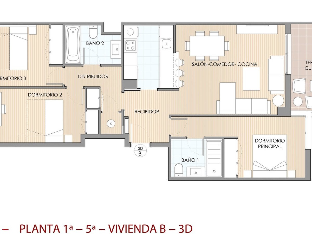 3 Bed Ground Floor Apartment in Aguilas