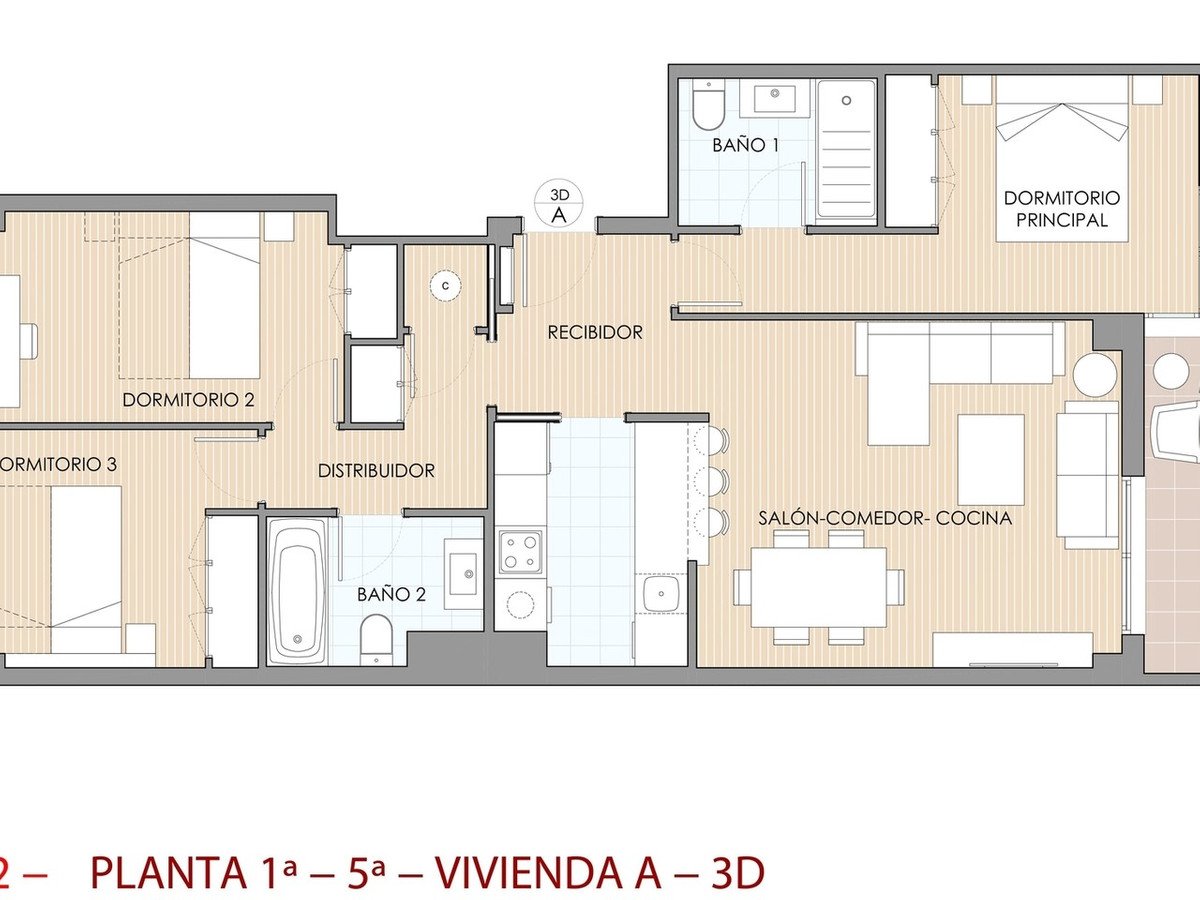 3 Bed Ground Floor Apartment in Aguilas
