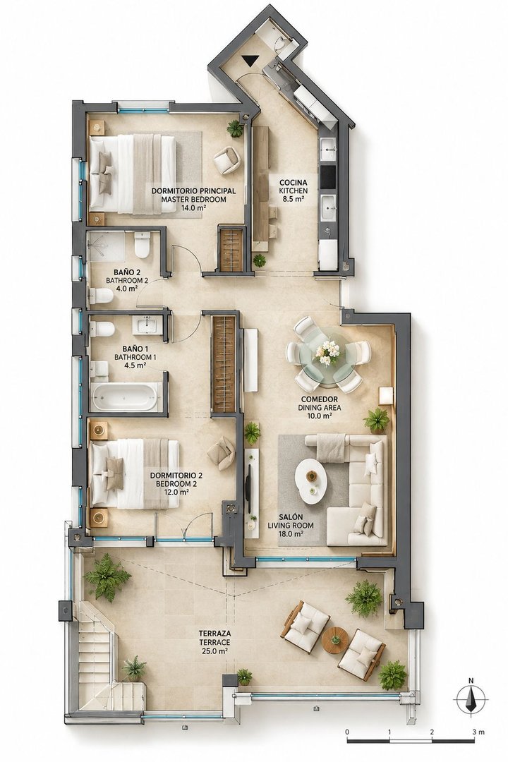 2 Bed Penthouse Duplex in Benahavís