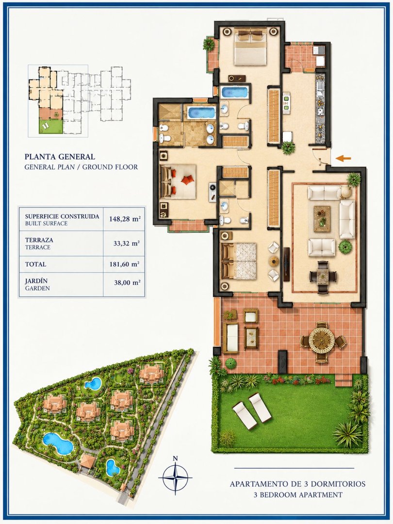 3 Bed Ground Floor Apartment in Atalaya