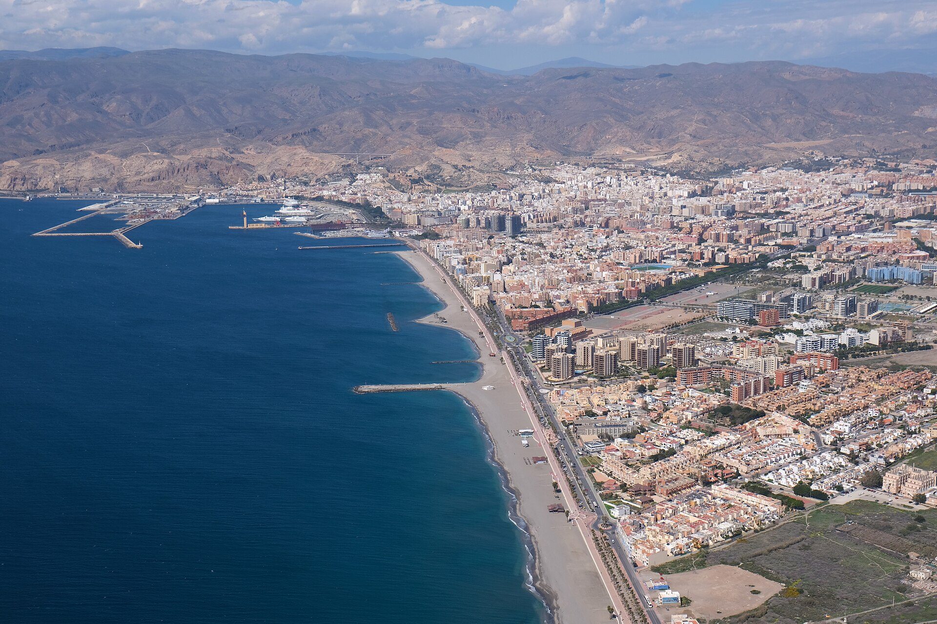 Aerial view of Almería.