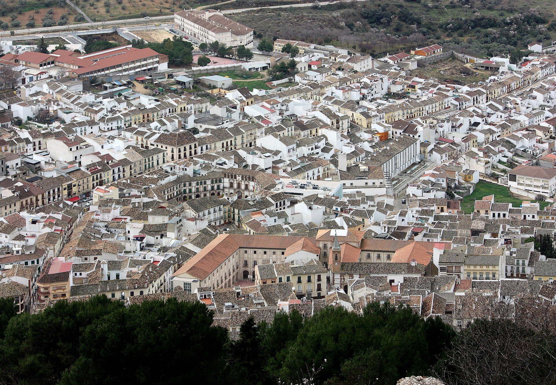 Archidona, view from Sierra de Gracia to the city
