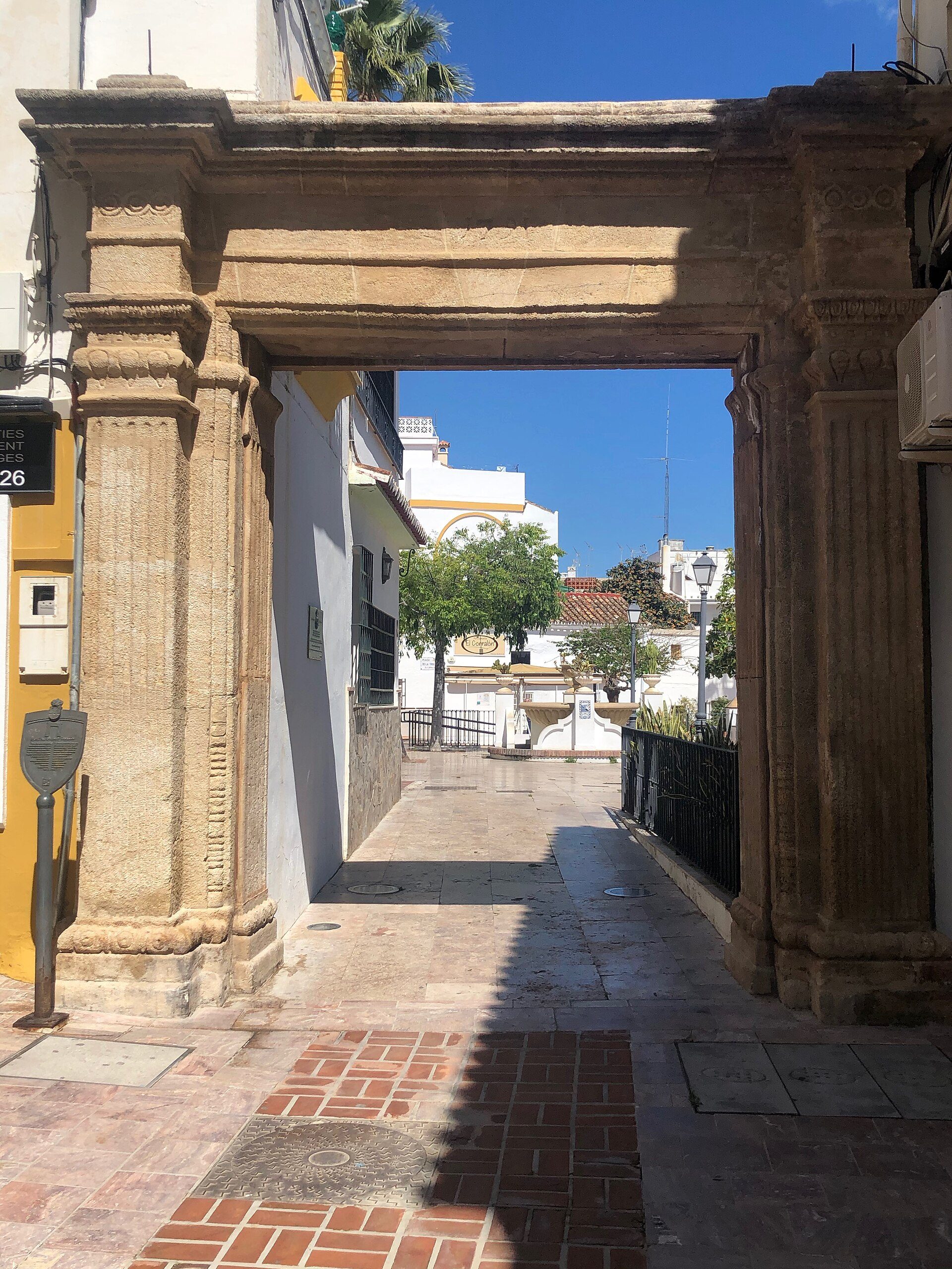 Arch of Tribuna square in Arroyo de la Miel