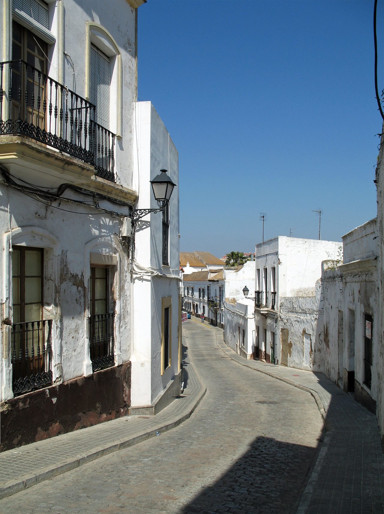 Straat in Ayamonte (provincie Huelva, Andalusië, Spanje)