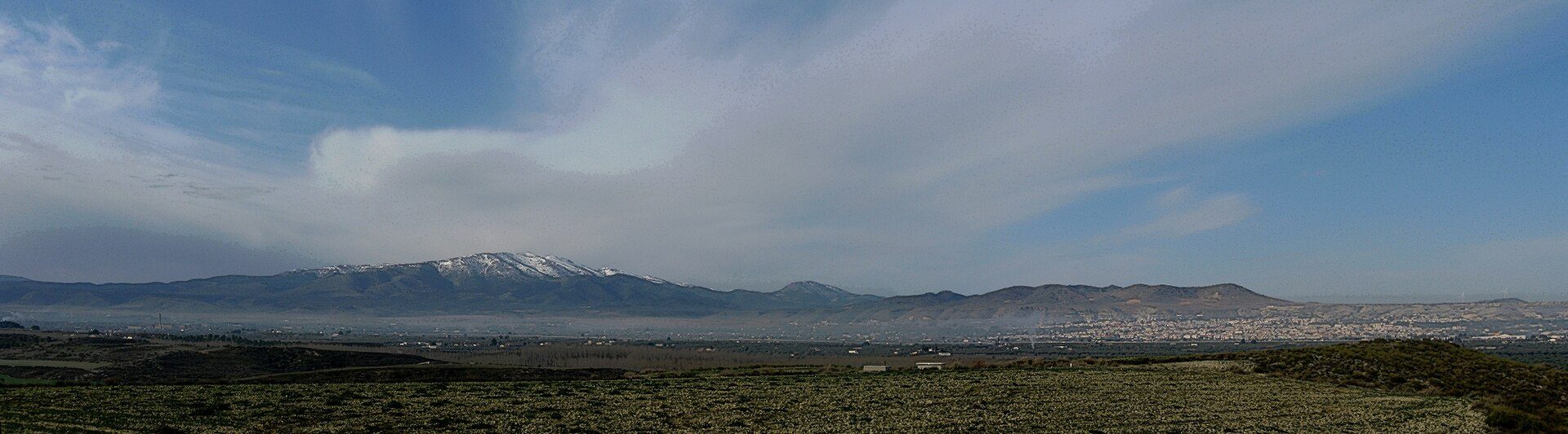 The Sierra of Baza with the city og Baza in the Foreground.