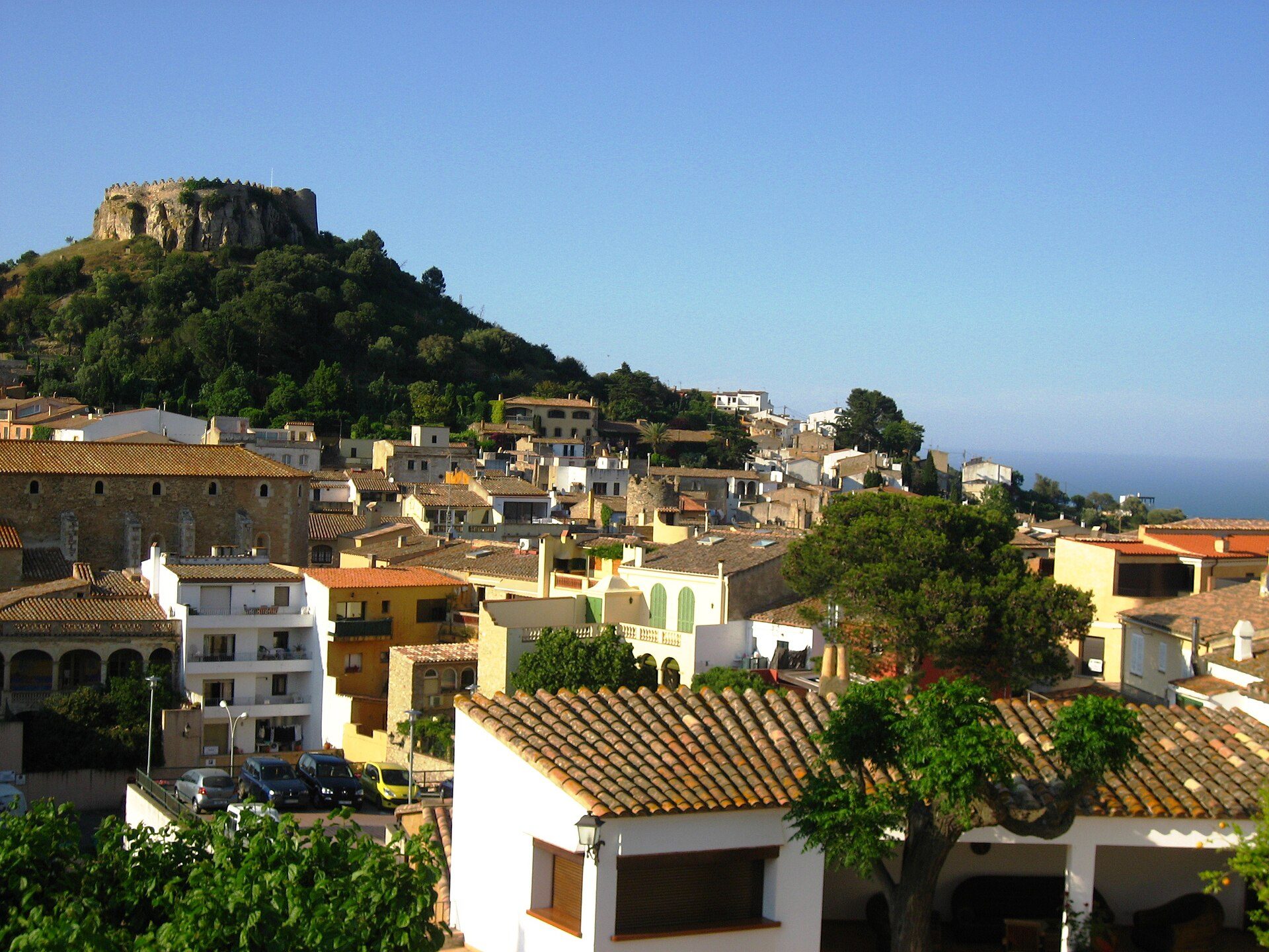 The city of Begur and it's castle in the Costa Brava of Spain.