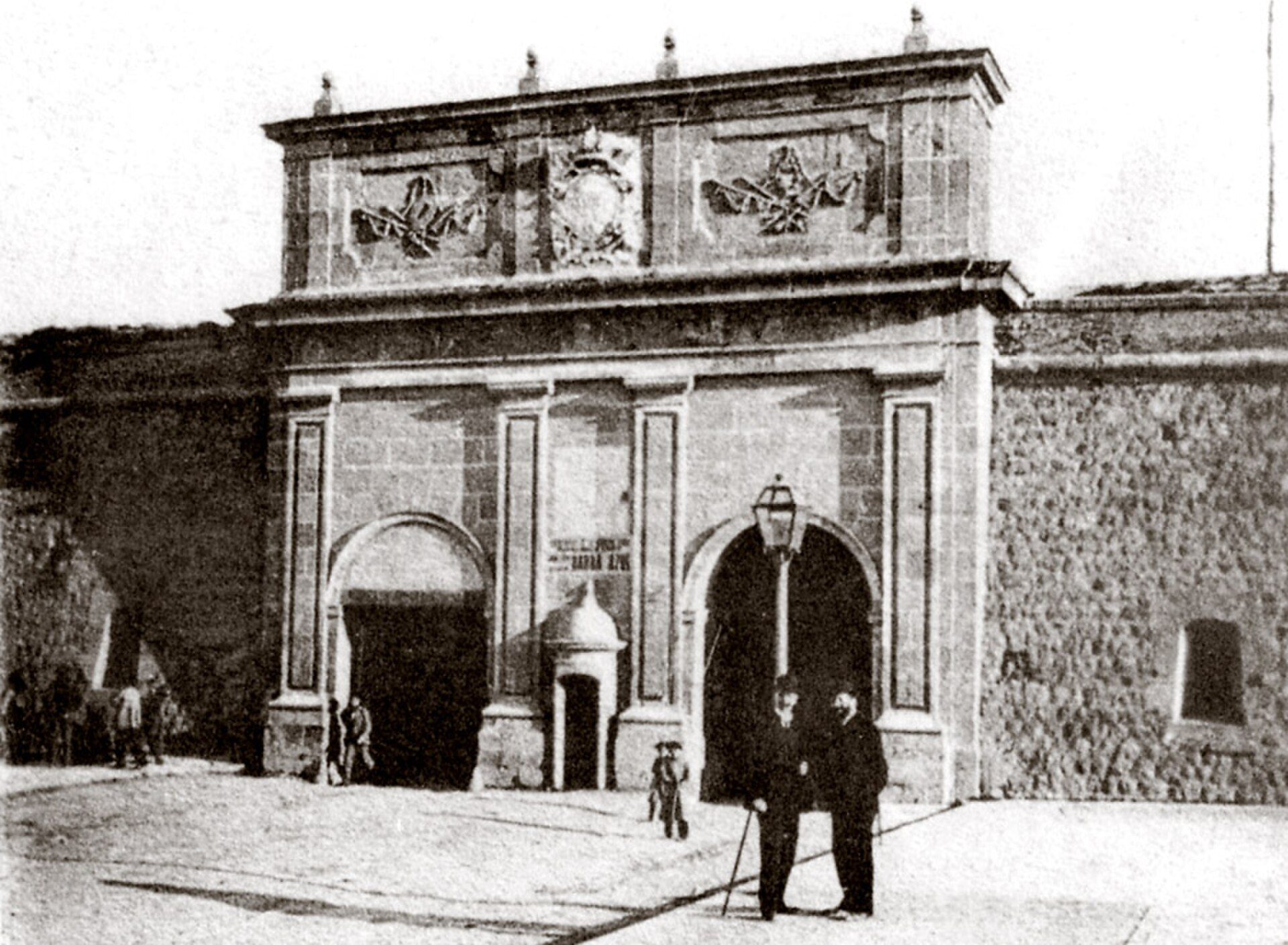 The Puerta de Madrid, monumental entrance to the 18th century in the Spanish cit