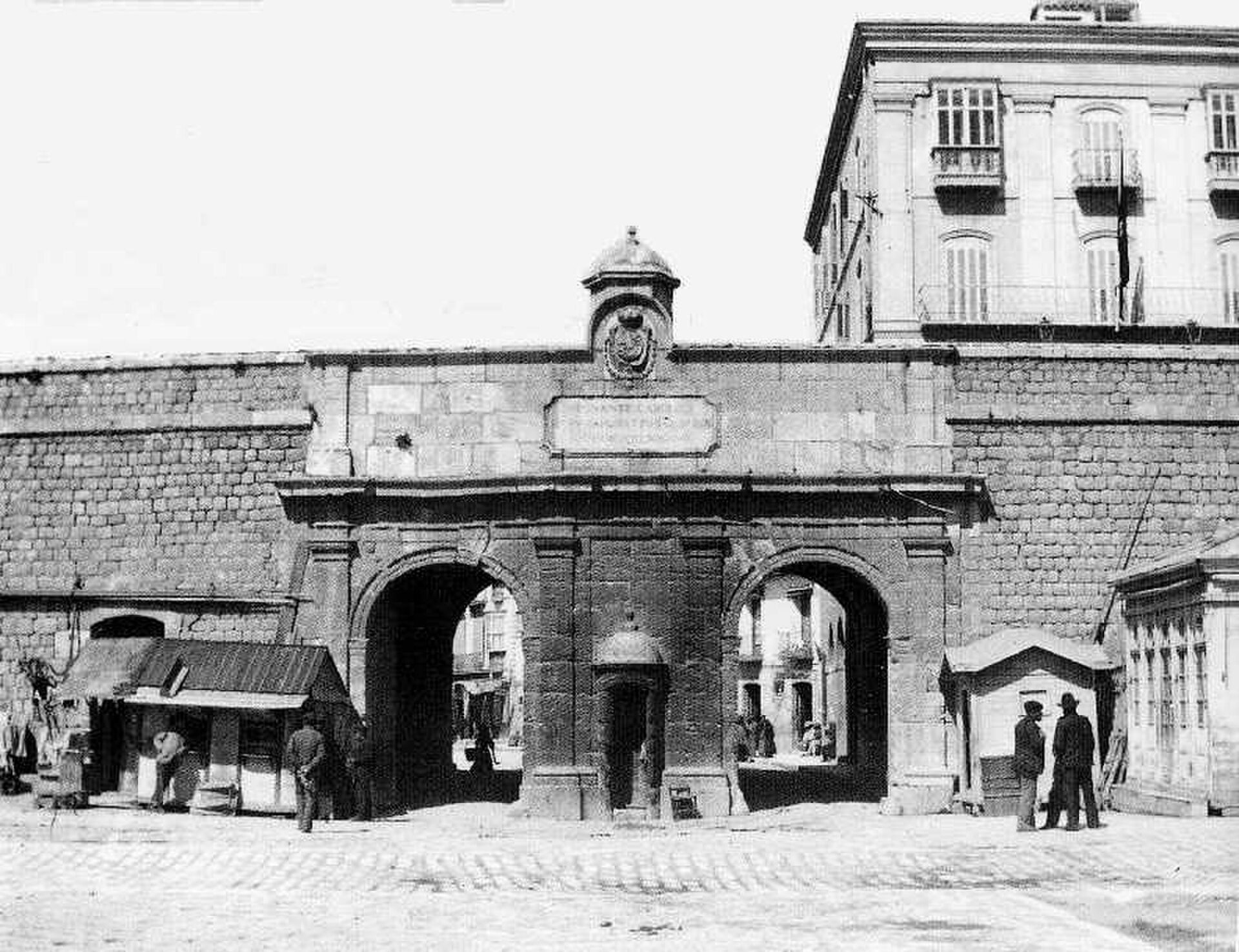Puerta del Muelle, monumental entrance of 1786 in the Spanish city of Cartagena 
