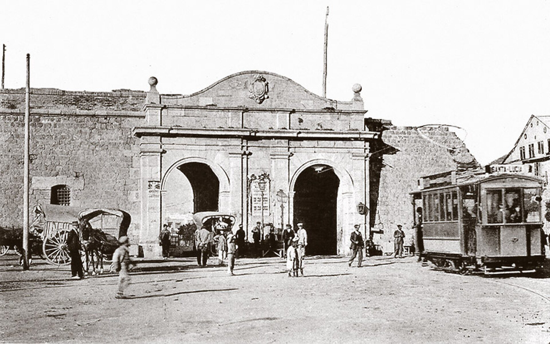 Puerta de San José, monumental entrance of the 18th century in the Spanish city 