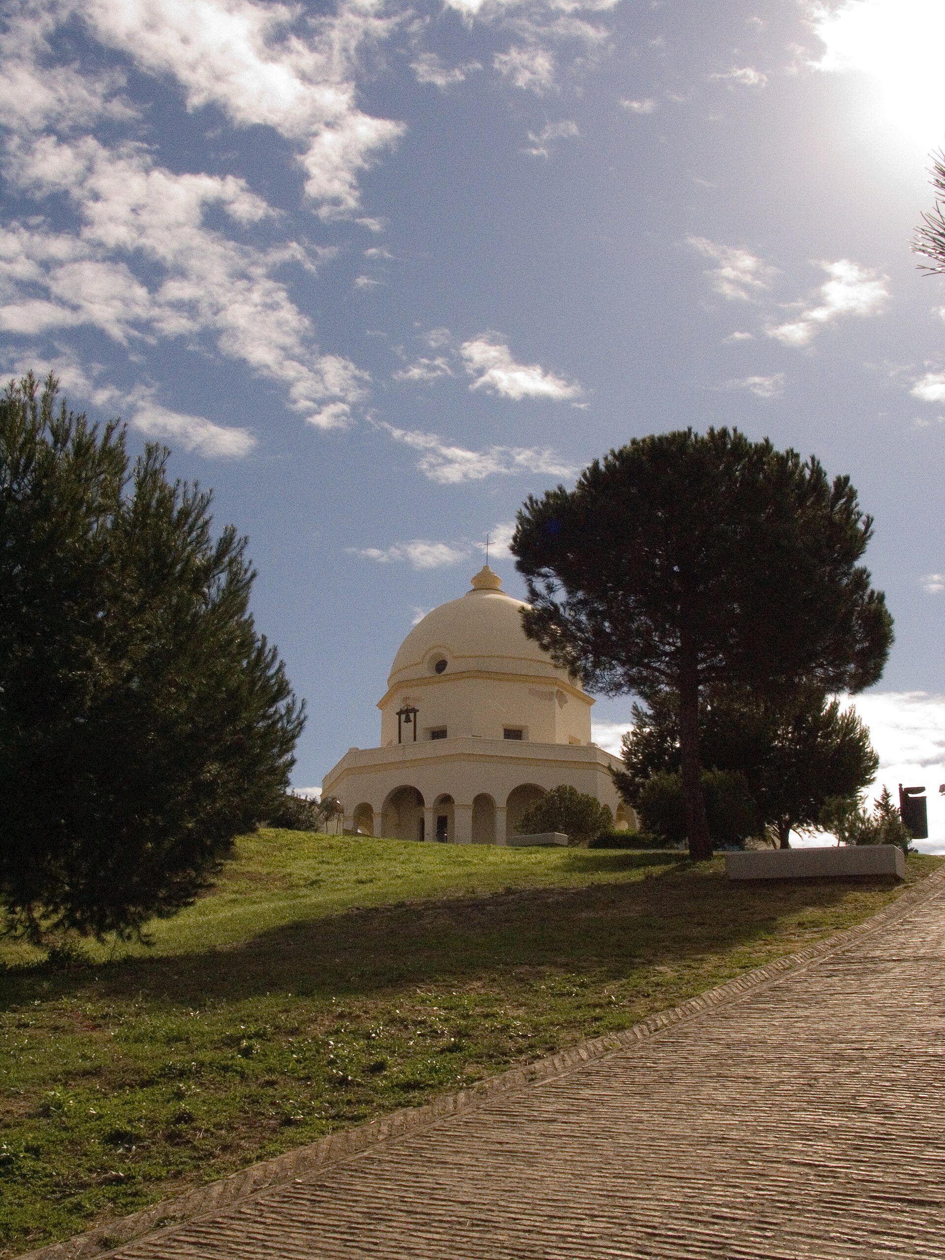 The Hermitage of Santa Ana in Chiclana de la Frontera (Spain) stands on the high