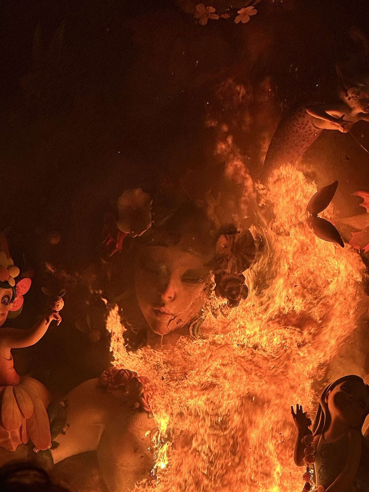 The yearly Fallas festival takes place throughout the Community of Valencia in S