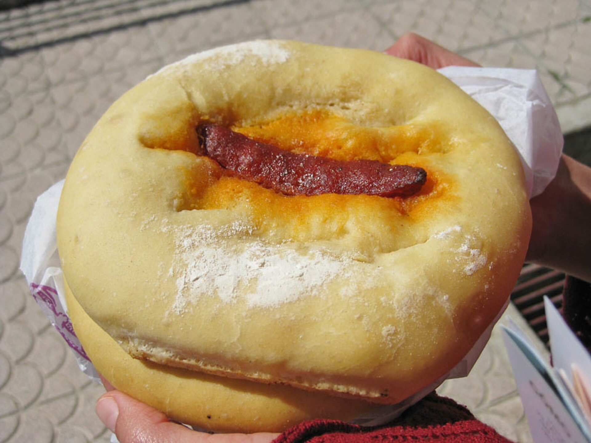 Coca de xoriç, typical Catalan pastry snack. This example is from El Verger, Val