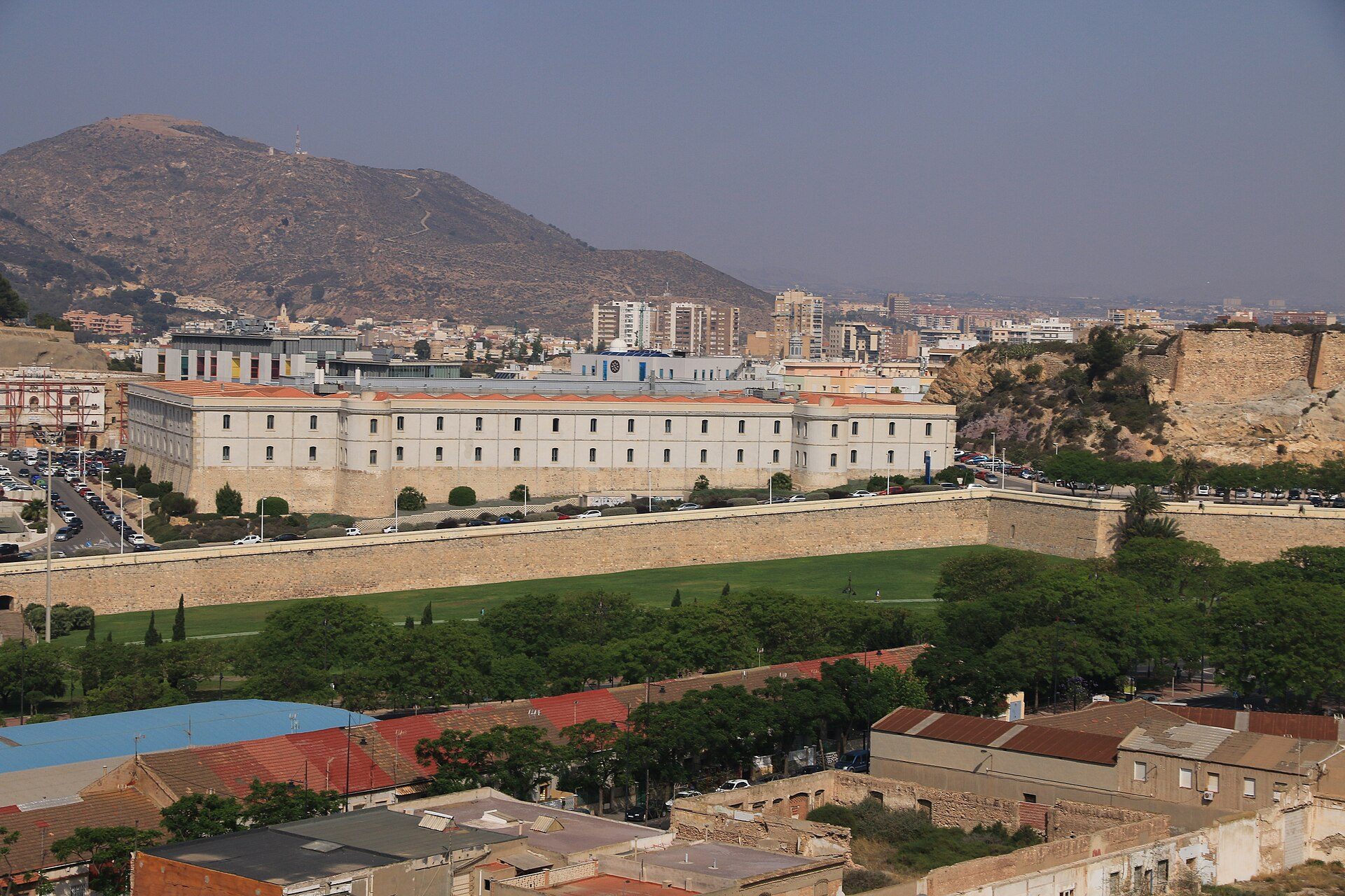 The Antigones Barracks, seen on the Ground Wall. To its left is the Despeñaperro