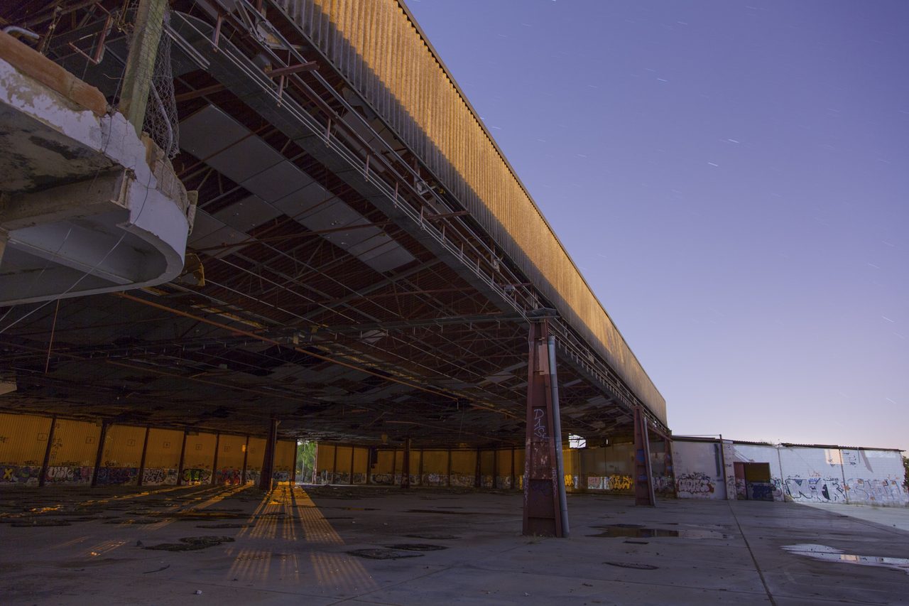 500px provided description: Abandoned Assembly Plant [#night ,#factory ,#spain ,