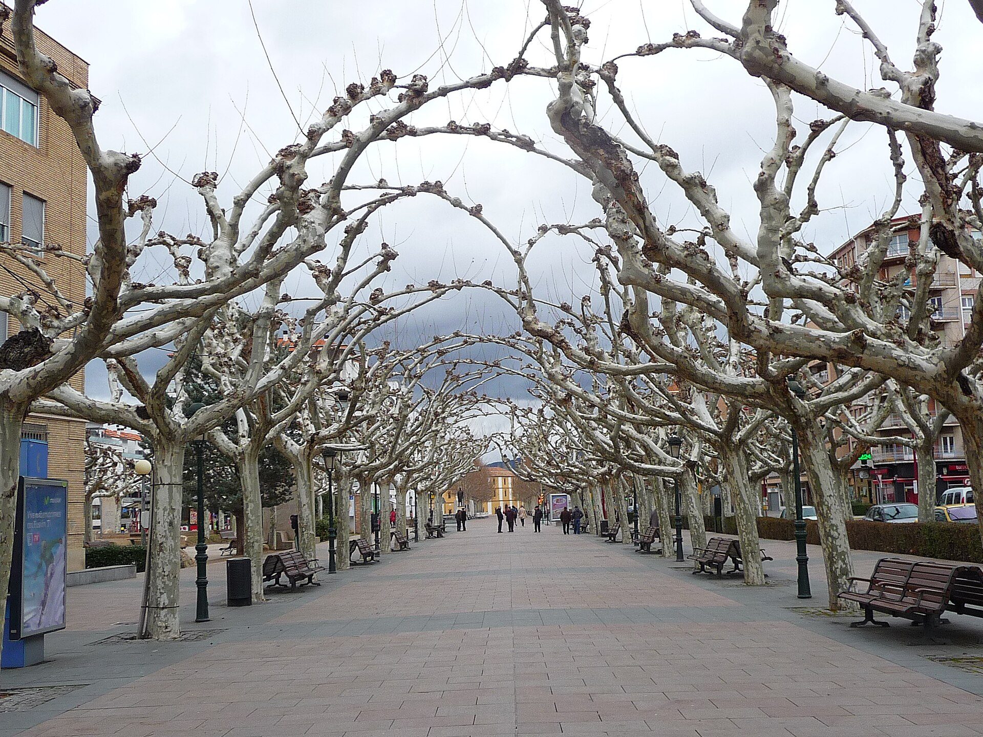 Alt text: "Spacious room with city view, featuring large windows and modern decor.