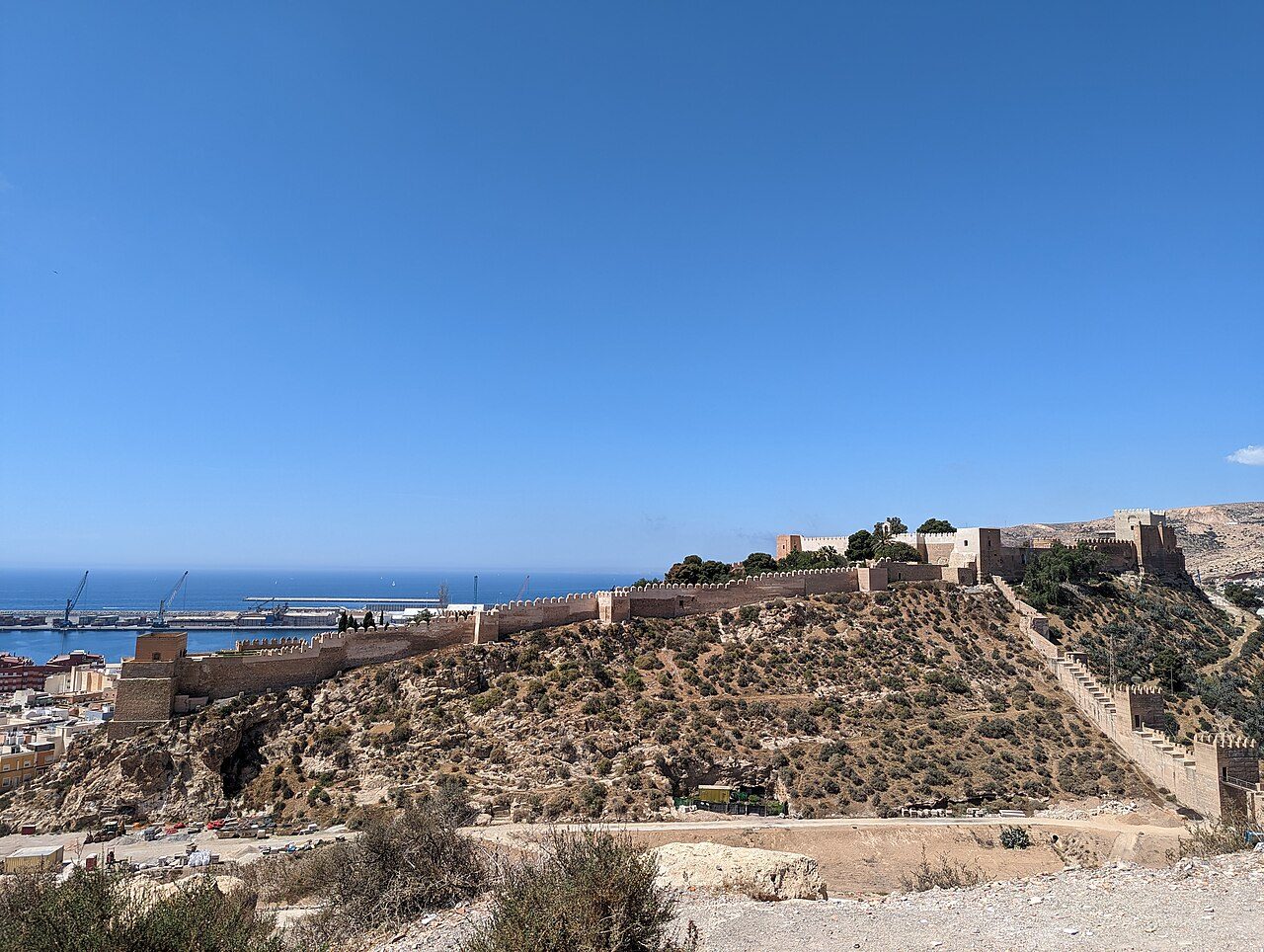 La alcazaba de Almería tras unas recientes obras de restauración