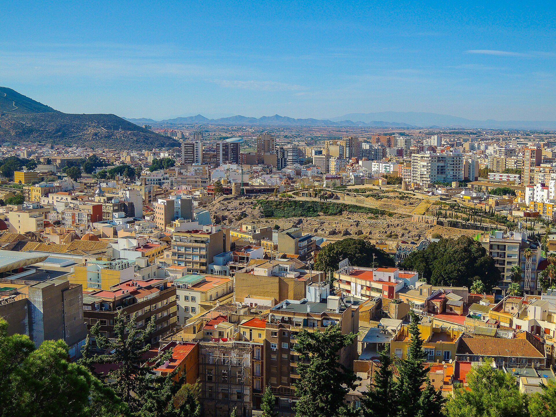 View of the Spanish city of Cartagena (Region of Murcia) from the viewpoint of C