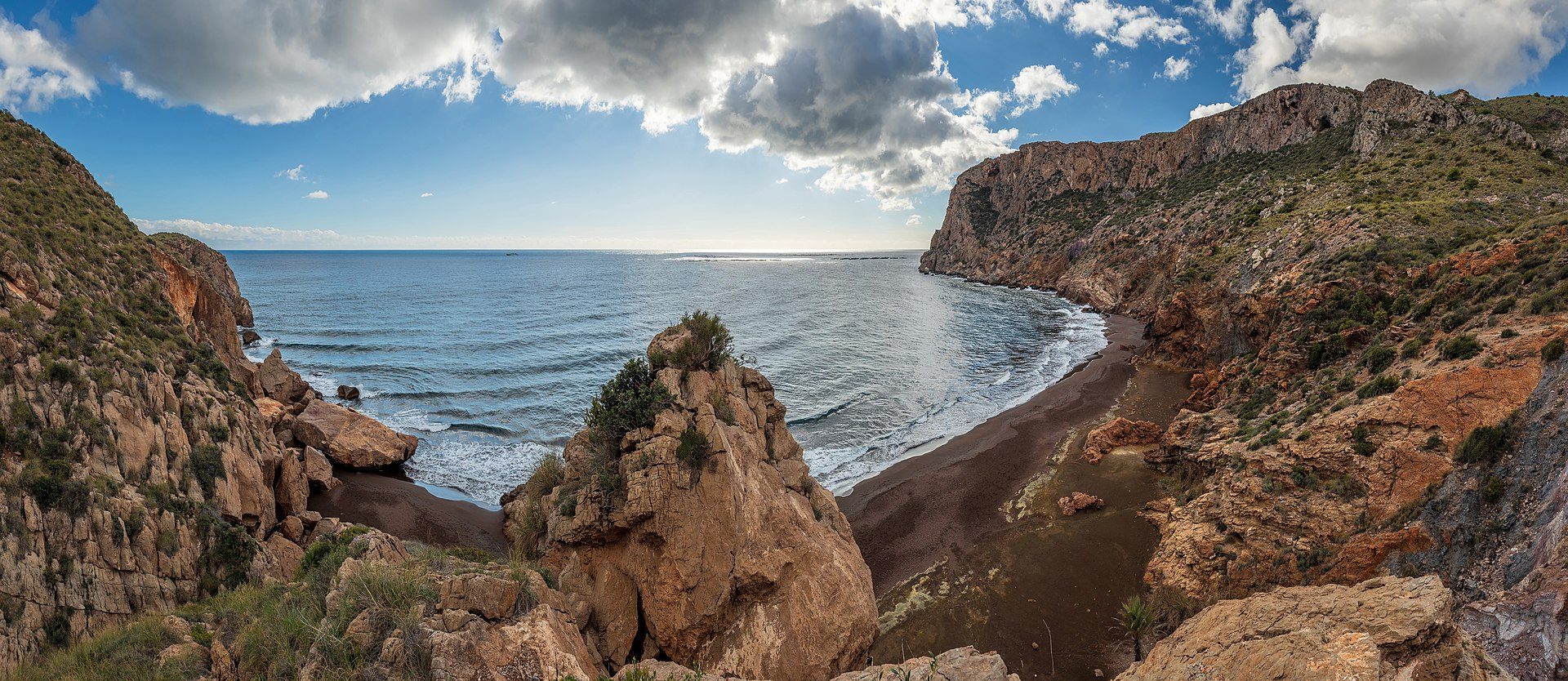 Playa de la Cola del Caballo in La Unión, Murcia, Spain in 2022 January.