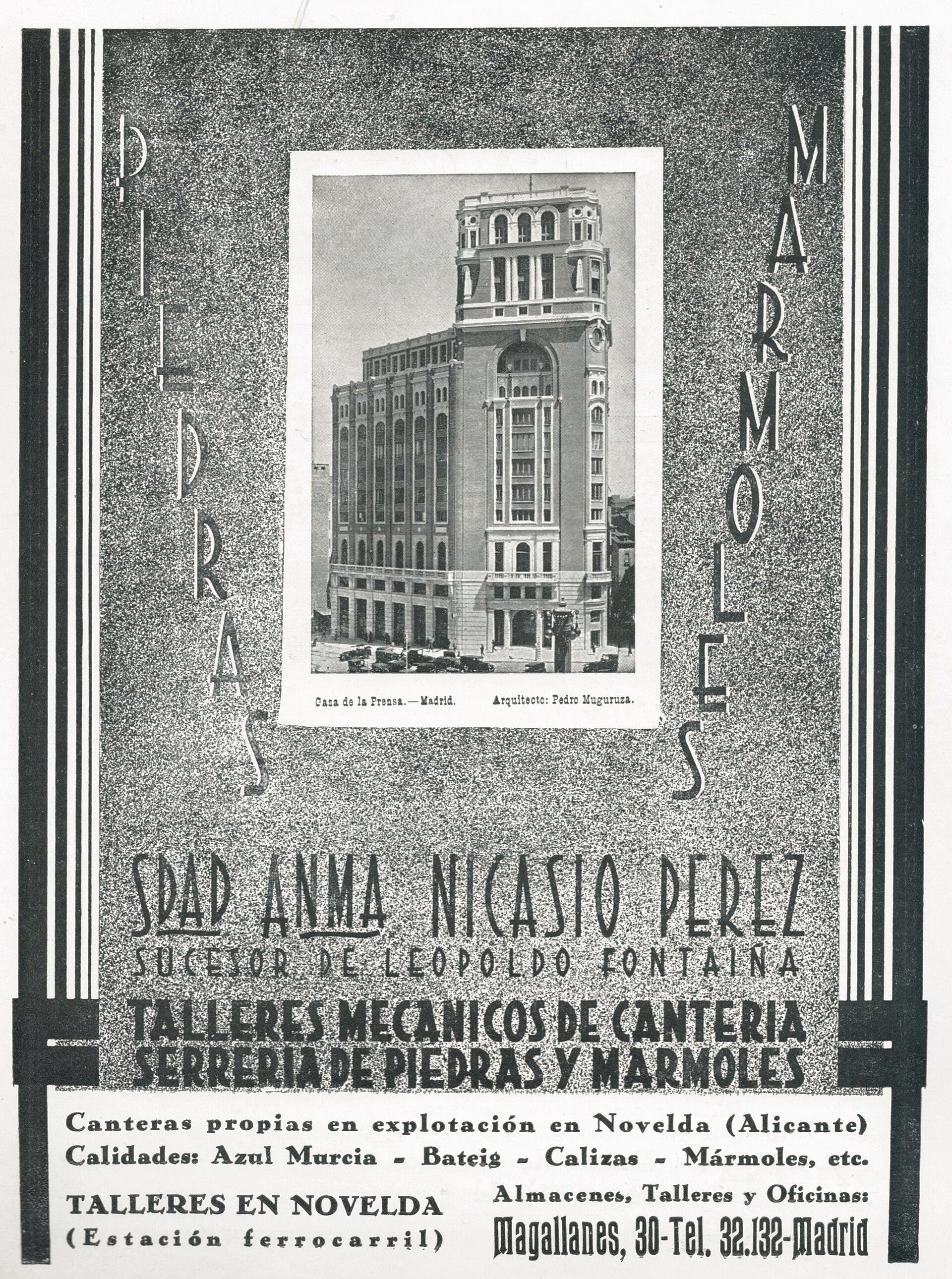 Alt text: Black and white photo of a historic building with multiple windows and balconies.