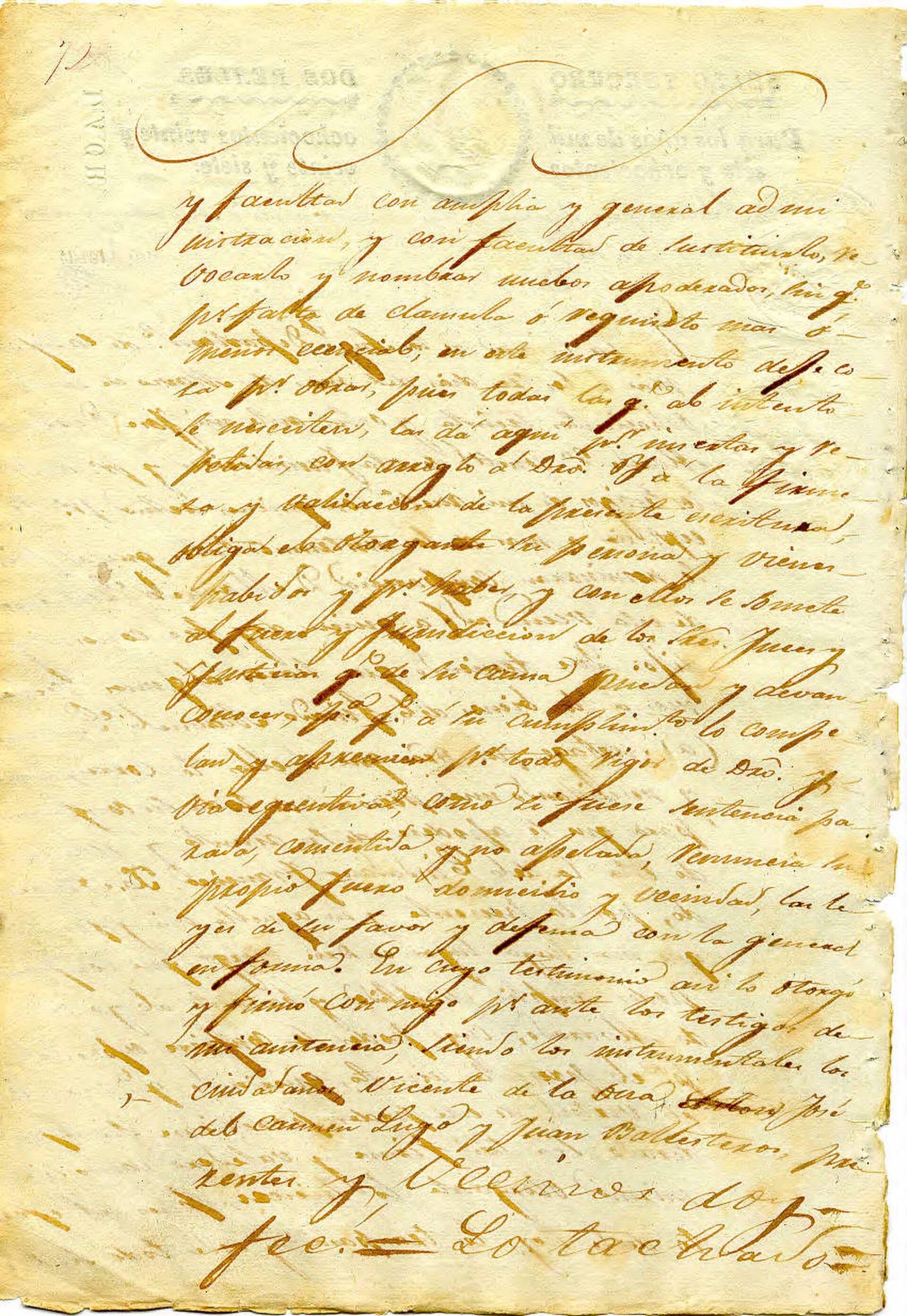 Power of attorney of Manuel Gutierrez, 1838
Executed in regard to disputed claim