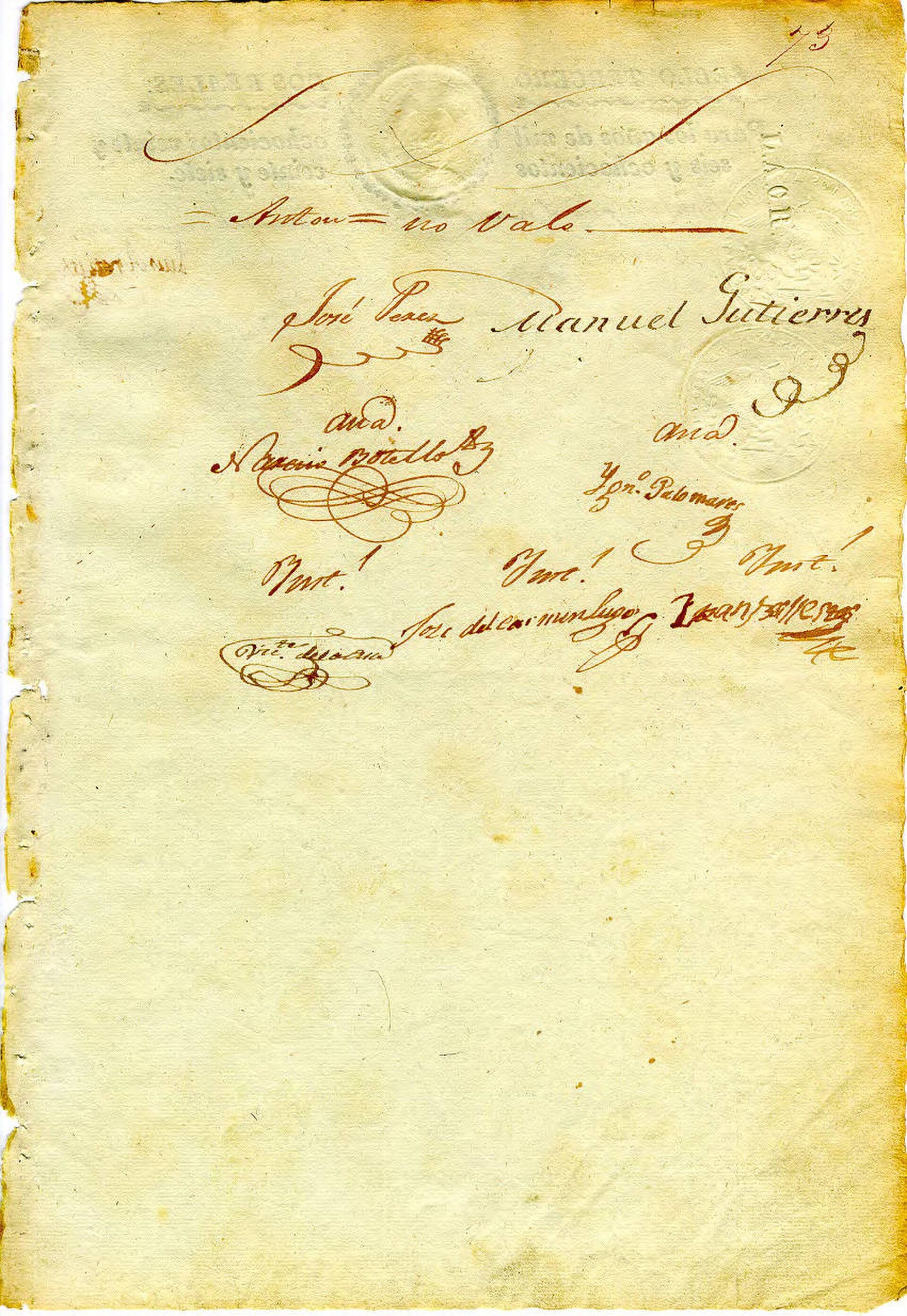 Power of attorney of Manuel Gutierrez, 1838
Executed in regard to disputed claim