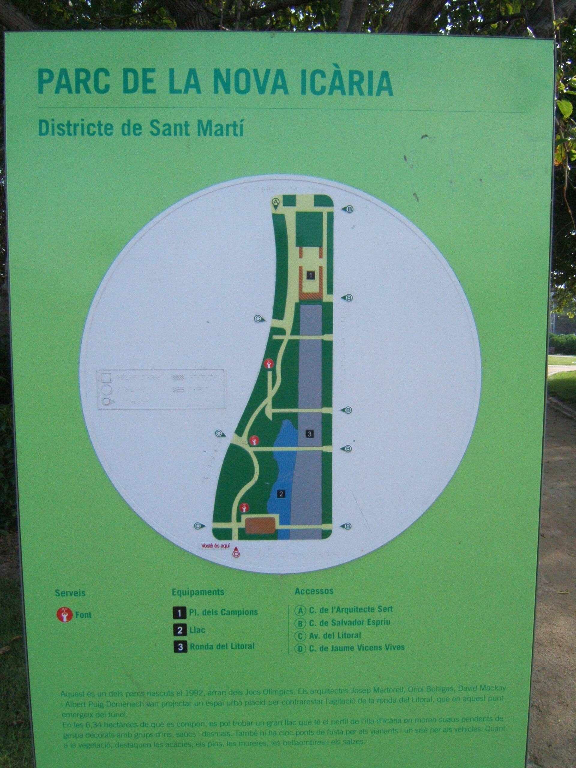 This is one of the green areas built for the 1992 Olympic Games in Barcelona. It