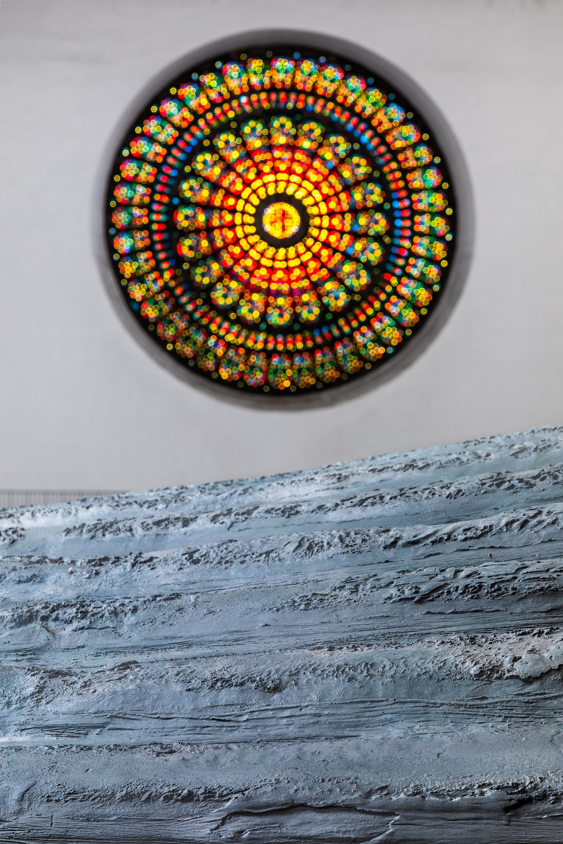 Detail shot (humpback whale throat furrows) of art project “The Cast Whale Proje