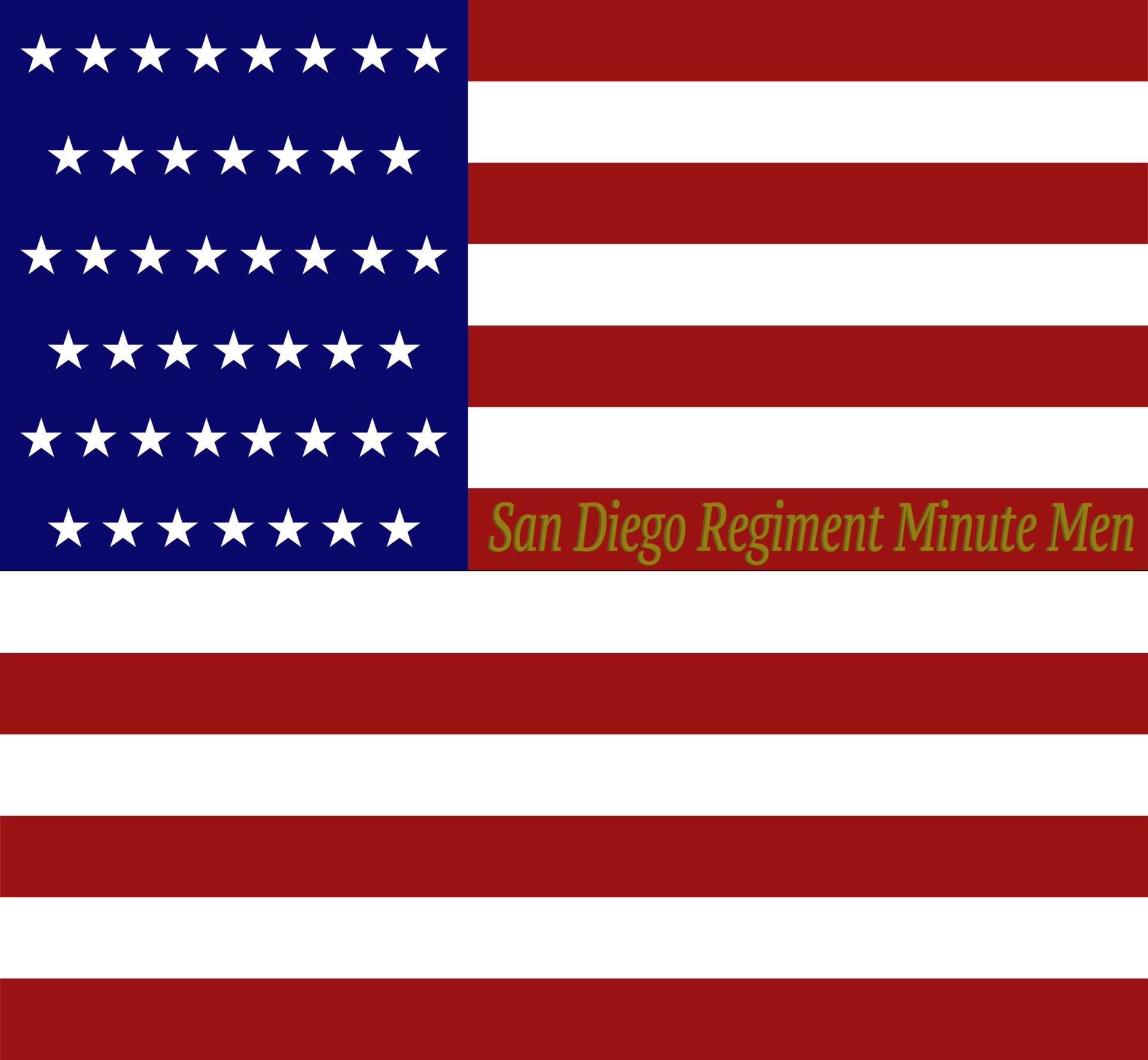 This flag was given to the San Diego Minute Men regiment on May 24, 1898 during 